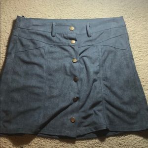 Suede skirt